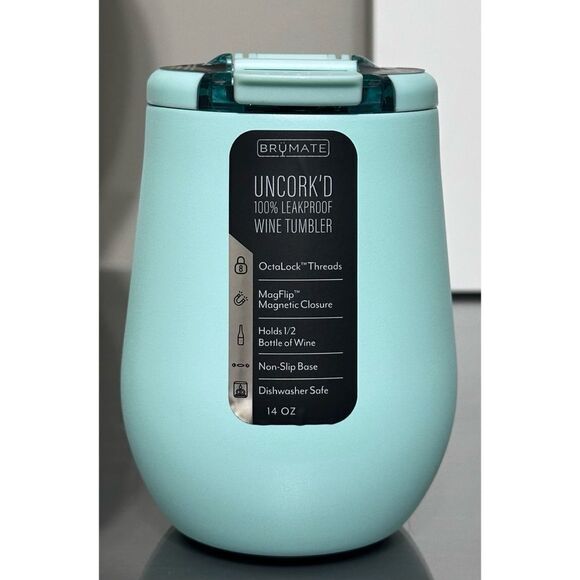 BRUMATE UNCORK'D 14oz WINE TUMBLER, MINT - Picture 2 of 5